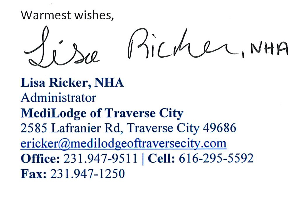 Lisa Ricker signature