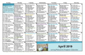 MediLodge of Traverse City Living Moments Program Calendar